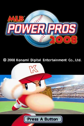 MLB Power Pros 2008 (USA) screen shot title